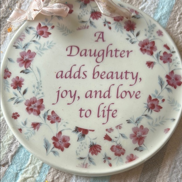 Hand Crafted Other - Floral Decorative Daughter Ornament with Heartfelt Message